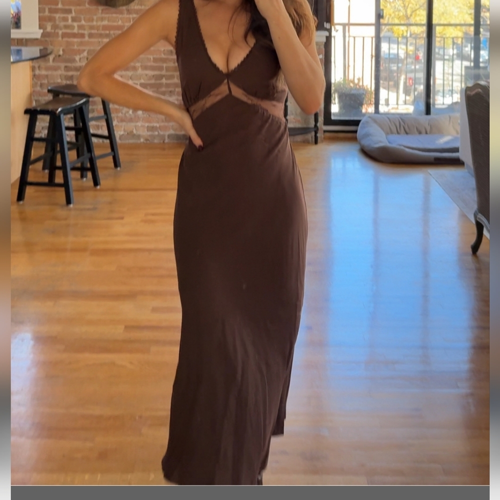 Wild Fable Brown Sleeveless Dress